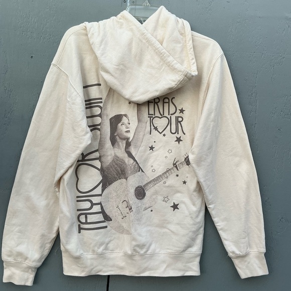 Taylor Swift The Eras Tour Cream Concert Festival Hoodie Pullover Size Small - Picture 9 of 11